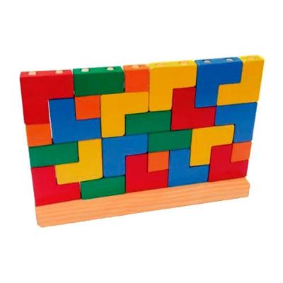 Brinquedo Educativo Blocos de Encaixe 25 Peças em Madeira Sonho de Criança