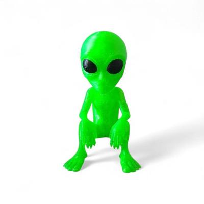 Boneco Alien Et Alienígena Decoração Brinquedo Enfeite Extraterrestre Verde Limão 6,5 Cm Altura