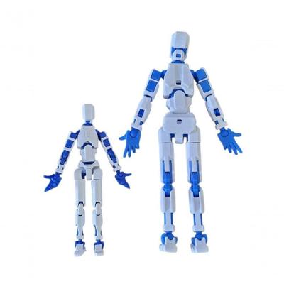 02 Bonecos Dummy Desmontado 14 E 20 Cm 100% Articulado Brinquedo 3d Br/az
