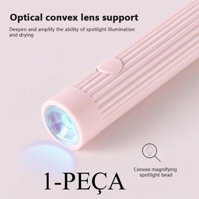 Secador de Unhas Estilo Caneta Usb Laser Nail Luz Uv Led 3W Temporização 20 60S Rosa OEM