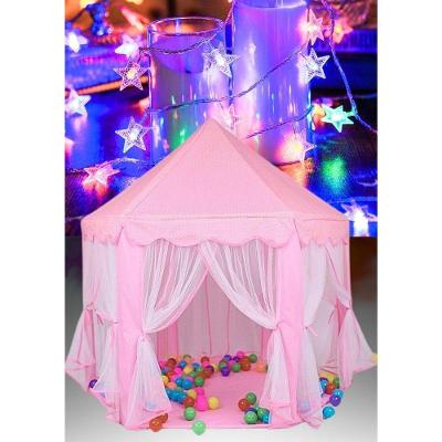 Tenda Infantil Tenda da Princesa+LED com Espaço Interno Amplo Azul e Rosa OEM