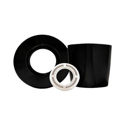 Acabamento Completo para Registro C50 em Abs Preto para Deca e Docol Pádova