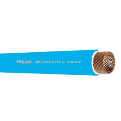 Fio Cabo Flexível 750V 10mm para Instalações Elétricas Azul RCM Cabos Elétricos