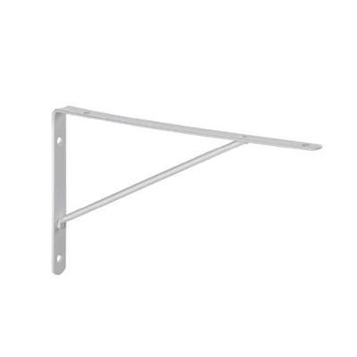 Cantoneira Mão Francesa Leve 25cm para Prateleira Branco Aço Preto Multivisão