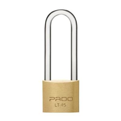 Cadeado de Haste Longa E-45 em Latão Maciço Dourado com Aço Temperado Pado