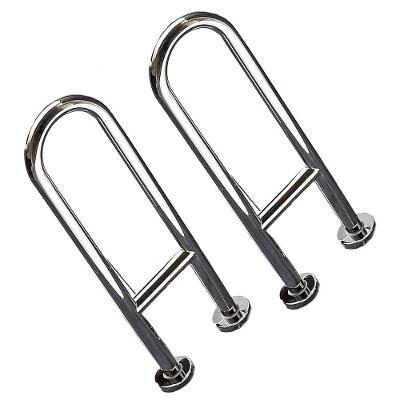 Kit 2 Barras de Apoio em U 45cm Aço Inoxidável Inox AB Mídia