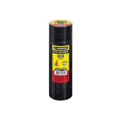Fita Isolante Antichama 930 para Cabeamento Elétrico 19mm X 10m Preta Adelbras