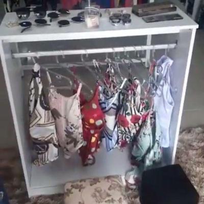 Expositores Loja Roupa 4 Peças Cabideiro Balcão Magia Móveis