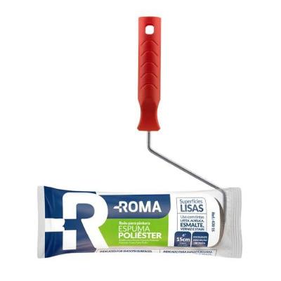 Rolo de Espuma 5cm Cinza para Aplicação Uniforme de Tintas e Vernizes em Diversas Superfícies Roma