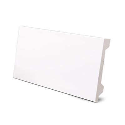 Rodapé Poliestireno Branco Liso 240x7x1,5cm para Acabamento Finottato
