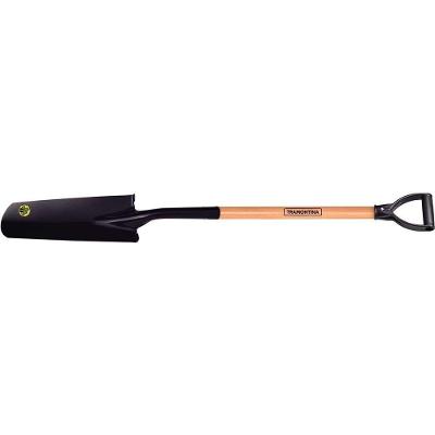 Pá para Jardim 77444404 com Cabo de Madeira 1200mm Aço Carbono Preto Tramontina