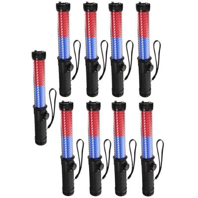 Kit 9 Bastões Sinalizadores LED SU-BAST7 com Apito Recarregável Vermelho AB Mídia