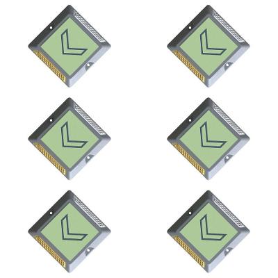 Kit 6 Tachas Refletivas Viárias SU-RUA5 Fluorescentes Cinza AB Mídia
