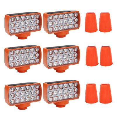 Kit 6 Sinalizadores Solares SU-CONE3 Leds Vermelhos e Azuis AB Mídia