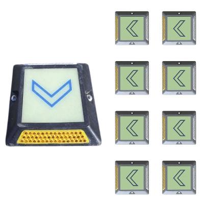 Kit 8 Tachas Refletivas Viárias SU-RUA5 Fluorescentes Cinza AB Mídia
