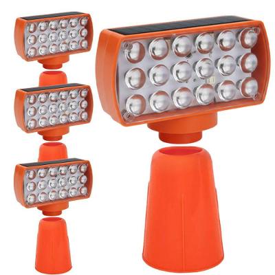 Kit 4 Sinalizadores Solares SU-CONE3 Leds Vermelhos e Azuis 1000m AB Mídia
