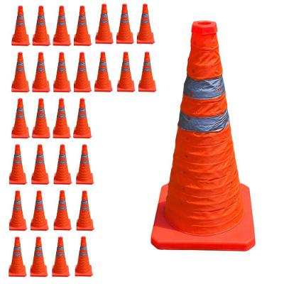 Kit 30 Cones Retráteis SU-CONE2-1 Refletivos 40cm Laranja AB Mídia