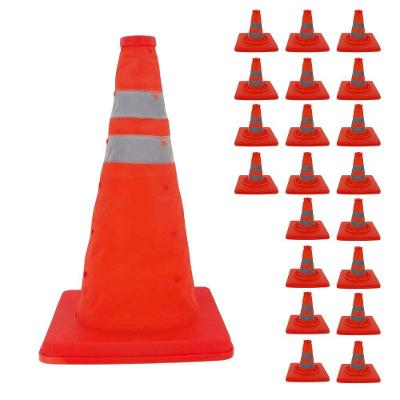 Kit 20 Cones Retráteis Sinalizadores 40cm Refletivos Laranja AB Mídia