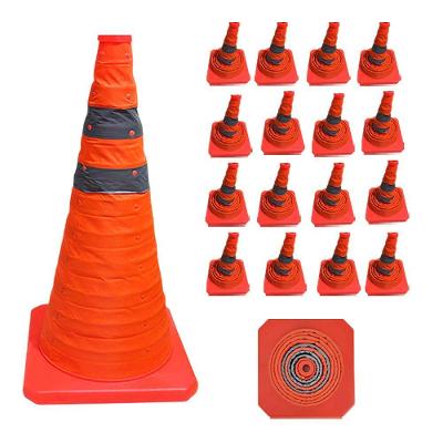 Kit 16 Cones de Trânsito Retráteis SU-CONE2-1 40cm Laranja AB Mídia