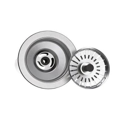 Válvula de Pia Inox 4 1-2 com Puxador Preto para Escoamento de Água Pádova
