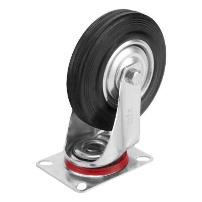 Rodízio Giratório 6871655 125mm 100kg em Aço Galvanizado Preto para Carrinhos Manuais MTX