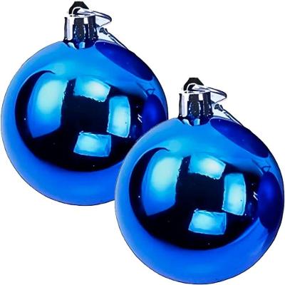 Kit 24 Bolas de Natal para Árvore com Superfície Lisa 60MM Azul Outras Marcas