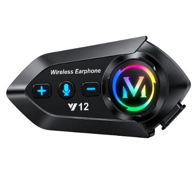 Fone Bluetooth para Capacete de Motociclista com Velcro Preto 5.3 MDM