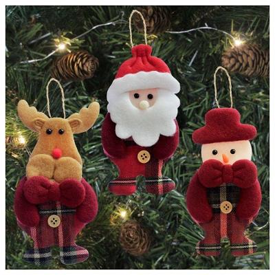 Enfeite de Árvore de Natal Pendente Kit 9 Peças Papai Noel e Rena Vermelho Outras Marcas