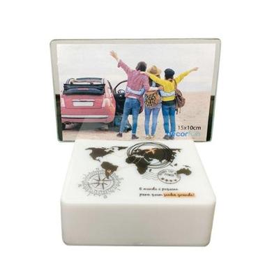 Luminária Mini Box Retrato Viagem Tpc com porta-retrato 10x15CM e Iluminação LED 5V Integrada