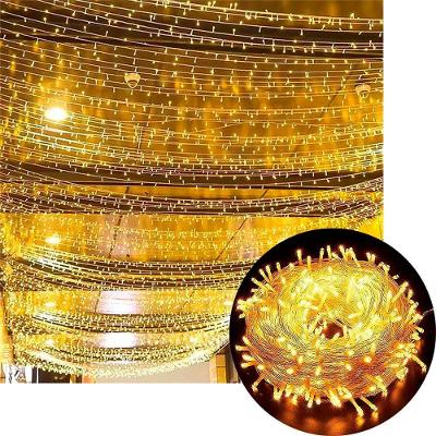 Pisca Cordão Natalino Varal 300 Lâmpadas Leds 25M Baixo Consumo Amarelo 220V Outras Marcas