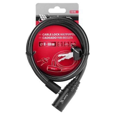 Trava Cabo de Aço Universal 10x650mm Vermelho 918149 com Sistema de Travamento Automático MTX
