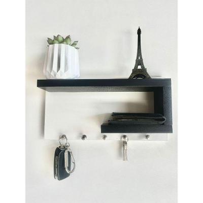 Porta Chaves em Mdf Organizador para Casa Enviado Montado Branco e Preto OEM