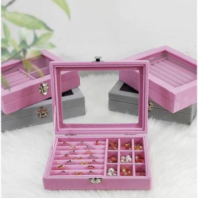 Porta Joias cx2020-1-W4 com 3 Camadas e Grande Capacidade de Armazenamento Rosa OEM