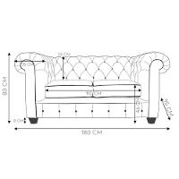 Sofá 2 Lugares com Pés Madeira Couro Capucino Gran Belo - 2