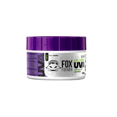 Gel Cera para Cabelos Uva Fox Fixação Duradoura com Brilho Natural e Uso Profissional Fox