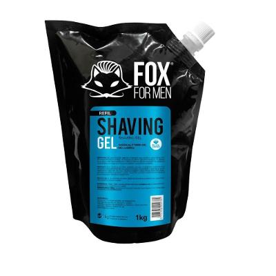 Gel de Barbear Shaving Gel Fox Refil 1KG para Uso Profissional com Espuma Rica e Cremosa