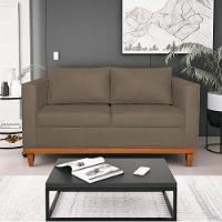 Sofá 2 e 3 Lugares Europa 180cm Conforto e Elegância Suede Marrom - 2