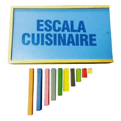 Brinquedo Educativo Escala Cuisinaire 294 Peças em Madeira para Raciocínio Lógico Sonho de Criança