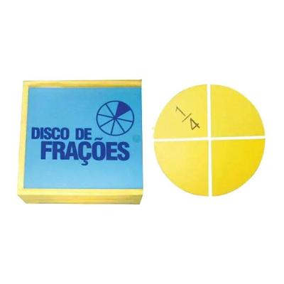 Brinquedo Educativo Disco de Frações 24 Peças em MDF para Aprender Frações Sonho de Criança