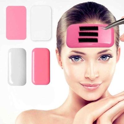 Suporte para Alongamento de Cílios Testa Porta Fios em Silicone Reutilizável Rosa OEM