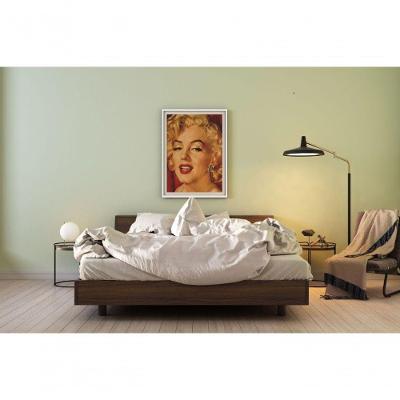 Quadro Decorativo Sonhos em Lábios Vermelhos Retangular 60 X 40 Preto