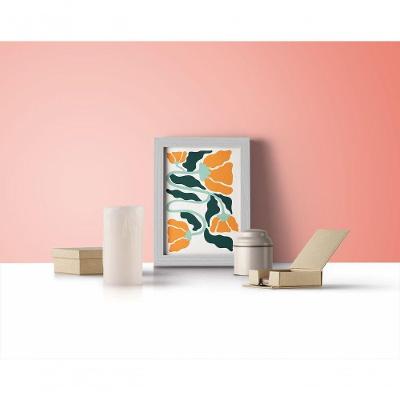 Quadro Decorativo Silhuetas do Jardim Retangular 20 X 30 Preto para Decoração Gamer