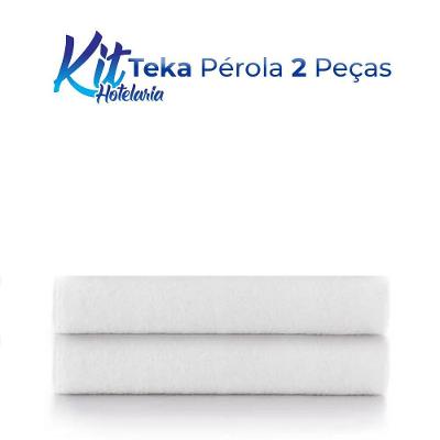Kit de Toalhas de Banho Banhão Hotel Pérola Premium Profiline Luxury 2 Peças 100% Algodão Branco