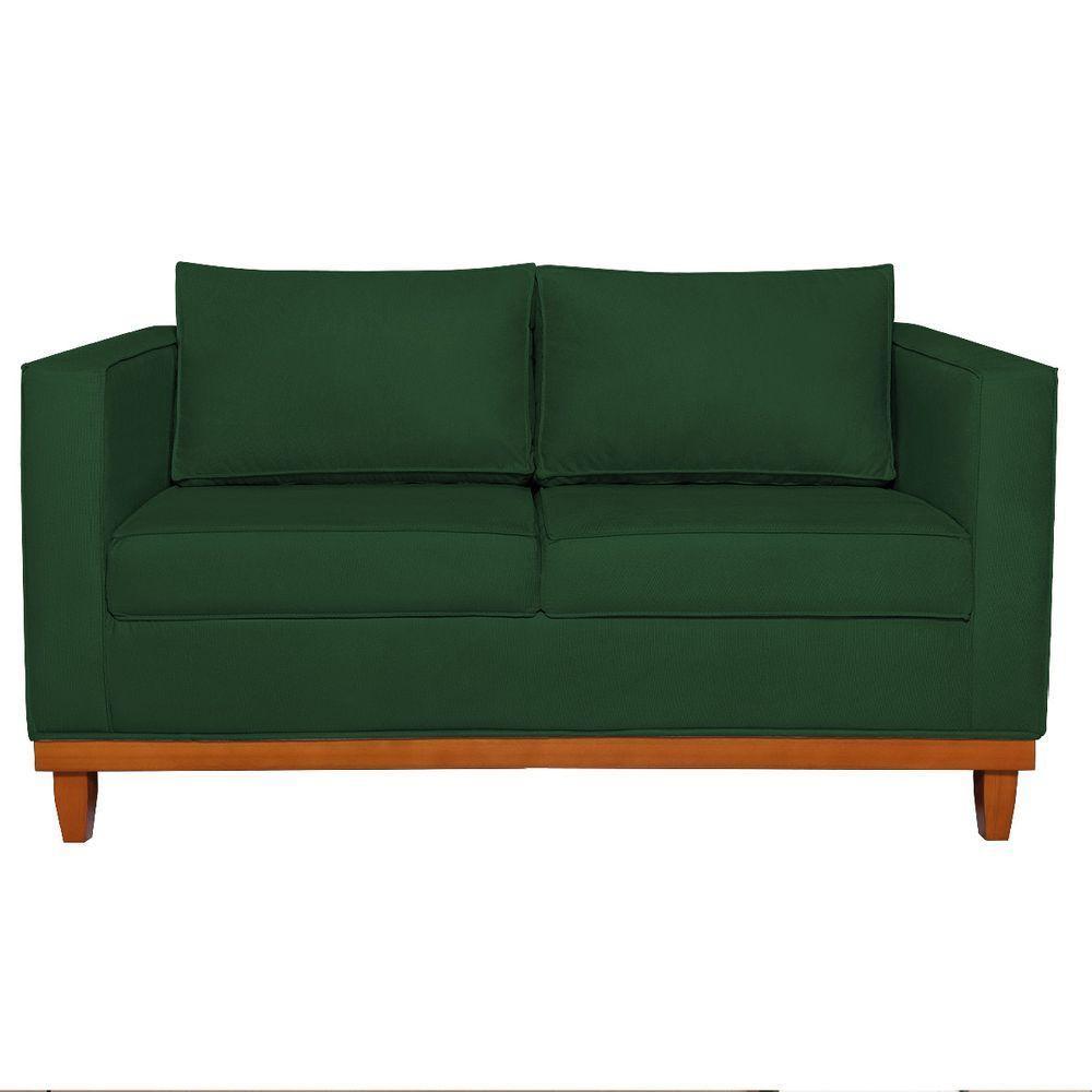 Sofá 2 e 3 Lugares Europa 180cm Conforto e Elegância Suede Verde - 9