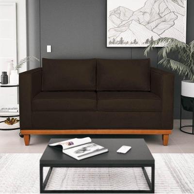Sofá 2 e 3 Lugares Europa 180cm Conforto e Elegância Corano Marrom