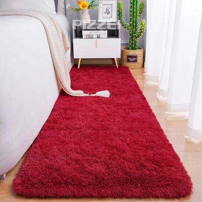 Tapete Passadeira 2 00 X 0 60 Retangular Felpudo para Corredor Quarto Sala Bordô OEM