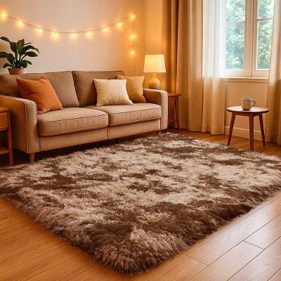 Tapete 2 00 X 1 50 Peludo Fofinho Macio Retangular 150x200cm Antialérgico para Quarto Sala Marrom