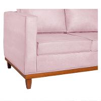Sofá 2 E 3 Lugares Europa 180 Cm Estilo Conforto E Elegância Suede - Amarena Móveis Rosa Bebê - 3