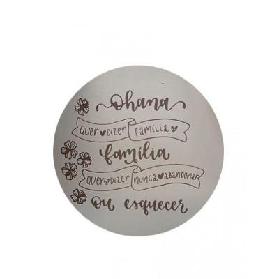 Plaquinha Decorativa Ohana [F031] em MDF 3MM com Frase Família Trovarelli Móveis