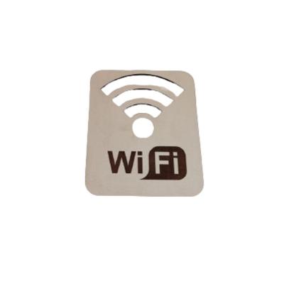 Placa Decorativa Placa Wi-fi M3 Branca [F031] em MDF com Acabamento a Laser Branco Trovarelli Móveis